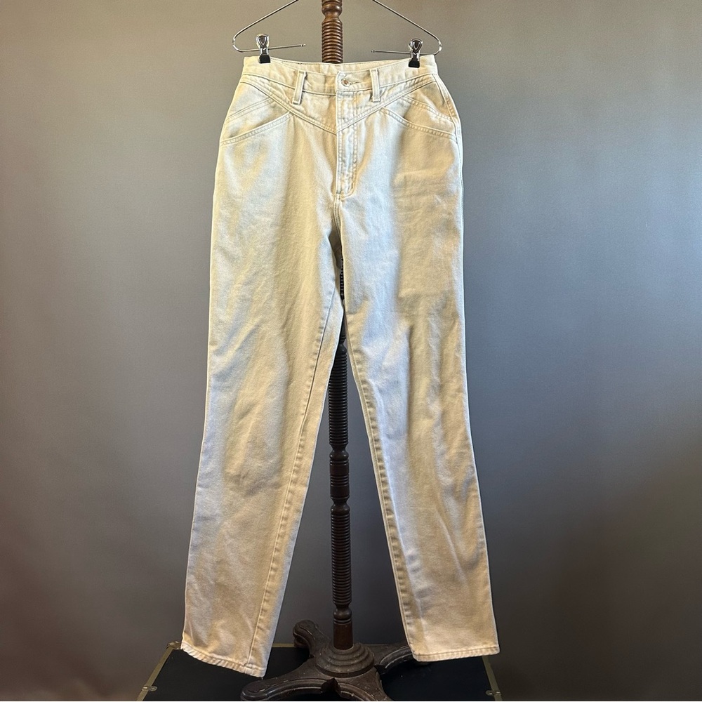 Vintage Rockies Rocky Mountain High Waist Tapered Tan Denim Jeans Long Tall